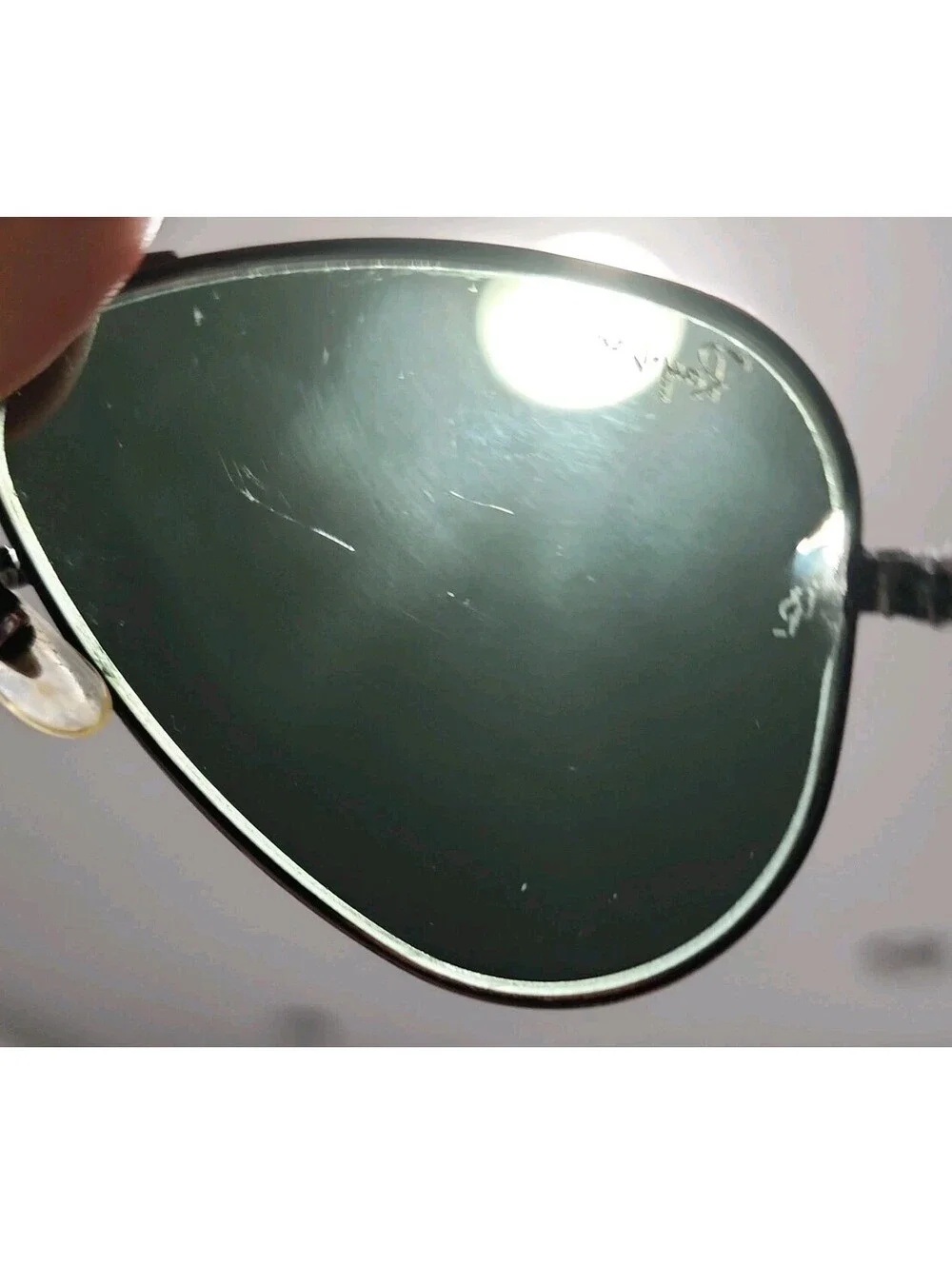 Ray Ban B&L L2848 Broken Nose Pad Holder Small Aviator Black Sunglasses 52-14